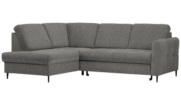 ECKSOFA in Chenille Dunkelgrau  - Dunkelgrau/Schwarz, MODERN, Holz/Textil (184/241cm) - Carryhome