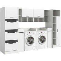 HAUSWIRTSCHAFTSRAUM 306/195/68 cm Weiss  - Weiss, Basics, Holzwerkstoff (306/195/68cm) - MID.YOU