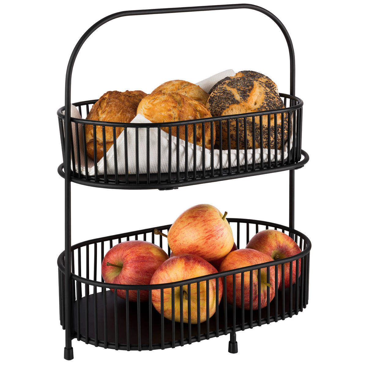 ETAGERE 2-stöckig - Basics, Holz/Metall (31/17/37,5cm)