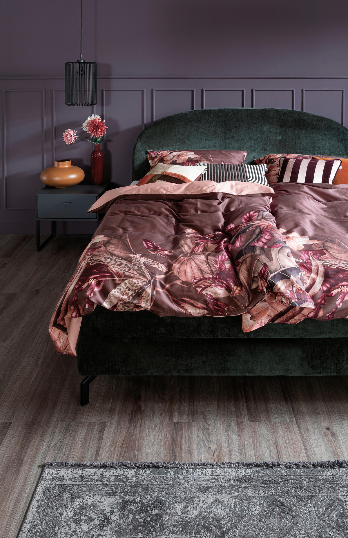 WENDEBETTWÄSCHE Satin 135/200 cm  - Rotbraun/Beere, Design, Textil (135/200cm) - Schöner Wohnen