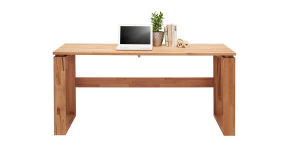 SCHREIBTISCH 160/70/75 cm  in Buchefarben  - Buchefarben, KONVENTIONELL, Holz (160/70/75cm) - Linea Natura
