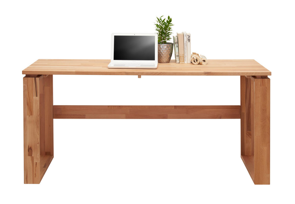 SCHREIBTISCH 160/70/75 cm  in Buchefarben  - Buchefarben, KONVENTIONELL, Holz (160/70/75cm) - Linea Natura