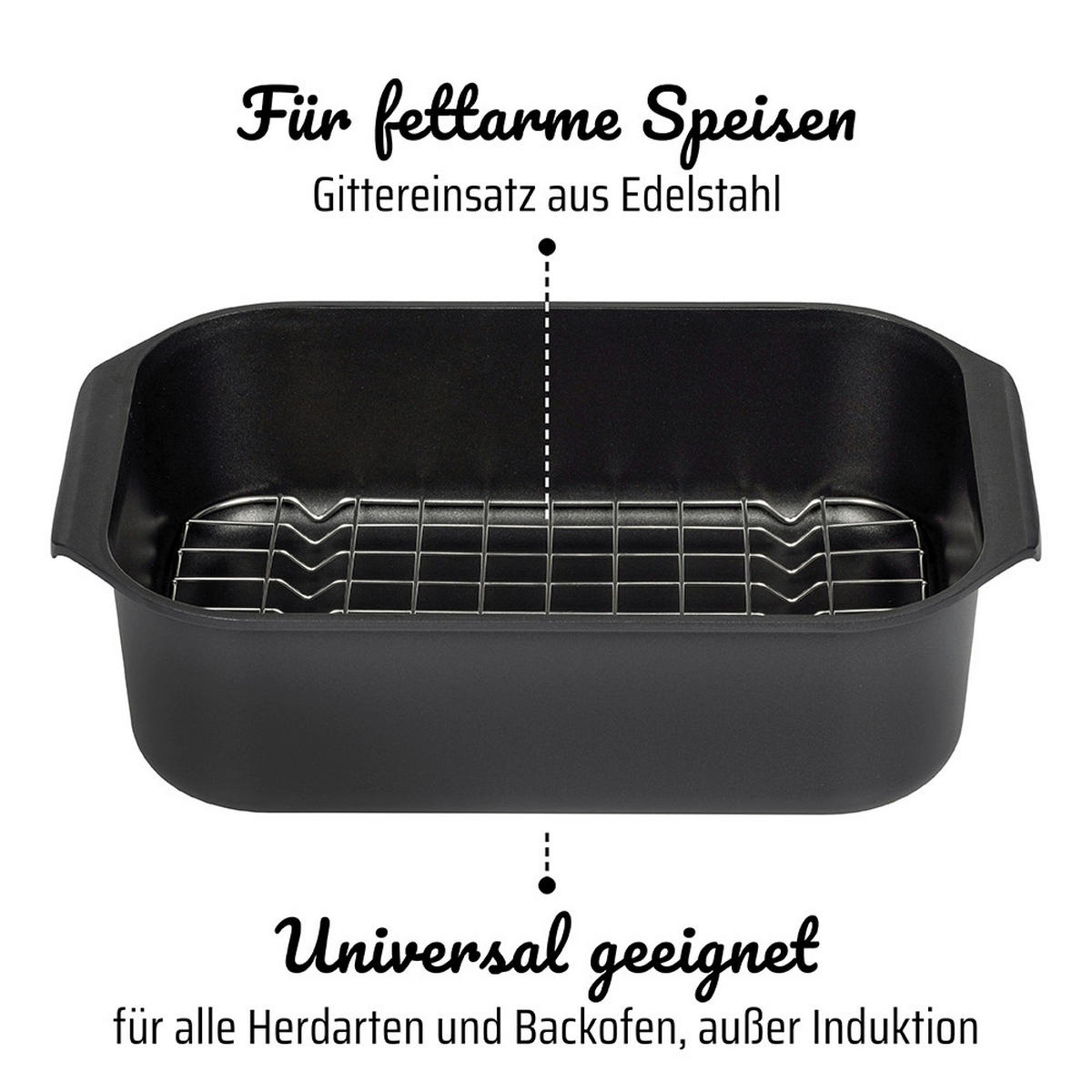 BRÄTER GOURMET 8 L  - Schwarz, Basics, Metall (26/40cm) - GSW