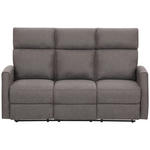 3-SITZER-SOFA inkl. Funktion Mikrofaser Grau  - Schwarz/Grau, KONVENTIONELL, Kunststoff/Textil (180/105/93cm) - Xora