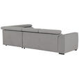 ECKSOFA Dunkelgrau Struktur  - Dunkelgrau/Schwarz, Design, Kunststoff/Textil (284/205cm) - Xora