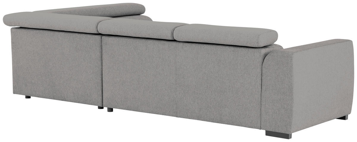 ECKSOFA in Struktur Dunkelgrau  - Dunkelgrau/Schwarz, Design, Kunststoff/Textil (284/205cm) - MID.YOU