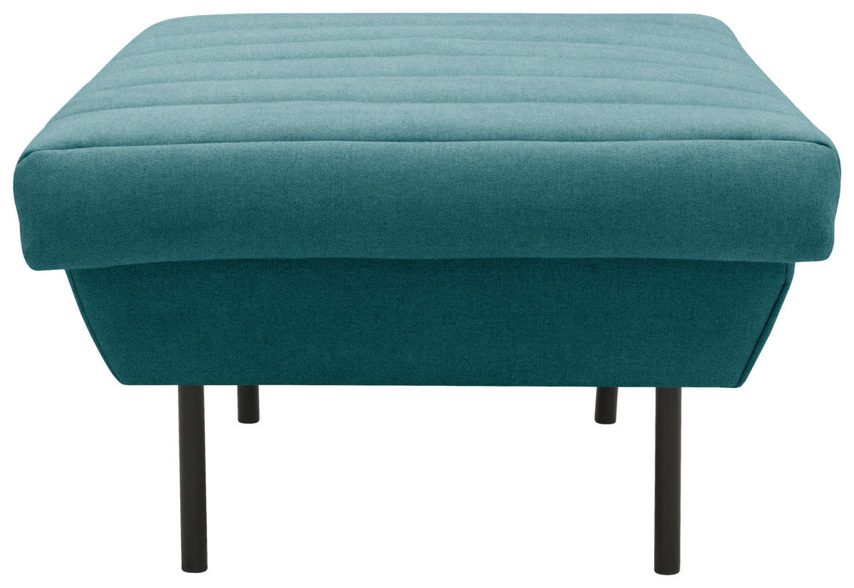 HOCKER Petrol  - Petrol/Schwarz, Design, Textil/Metall (70/45/70cm) - LOOKS by W.Joop