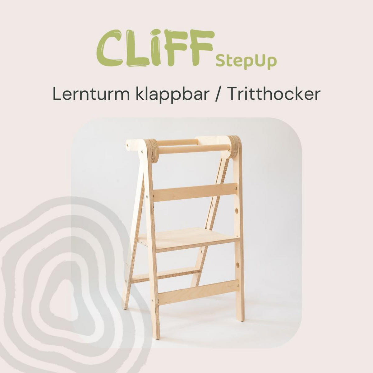 LERNTURM  - Birkefarben, Basics, Holz (44/55/85cm) - CLIFF