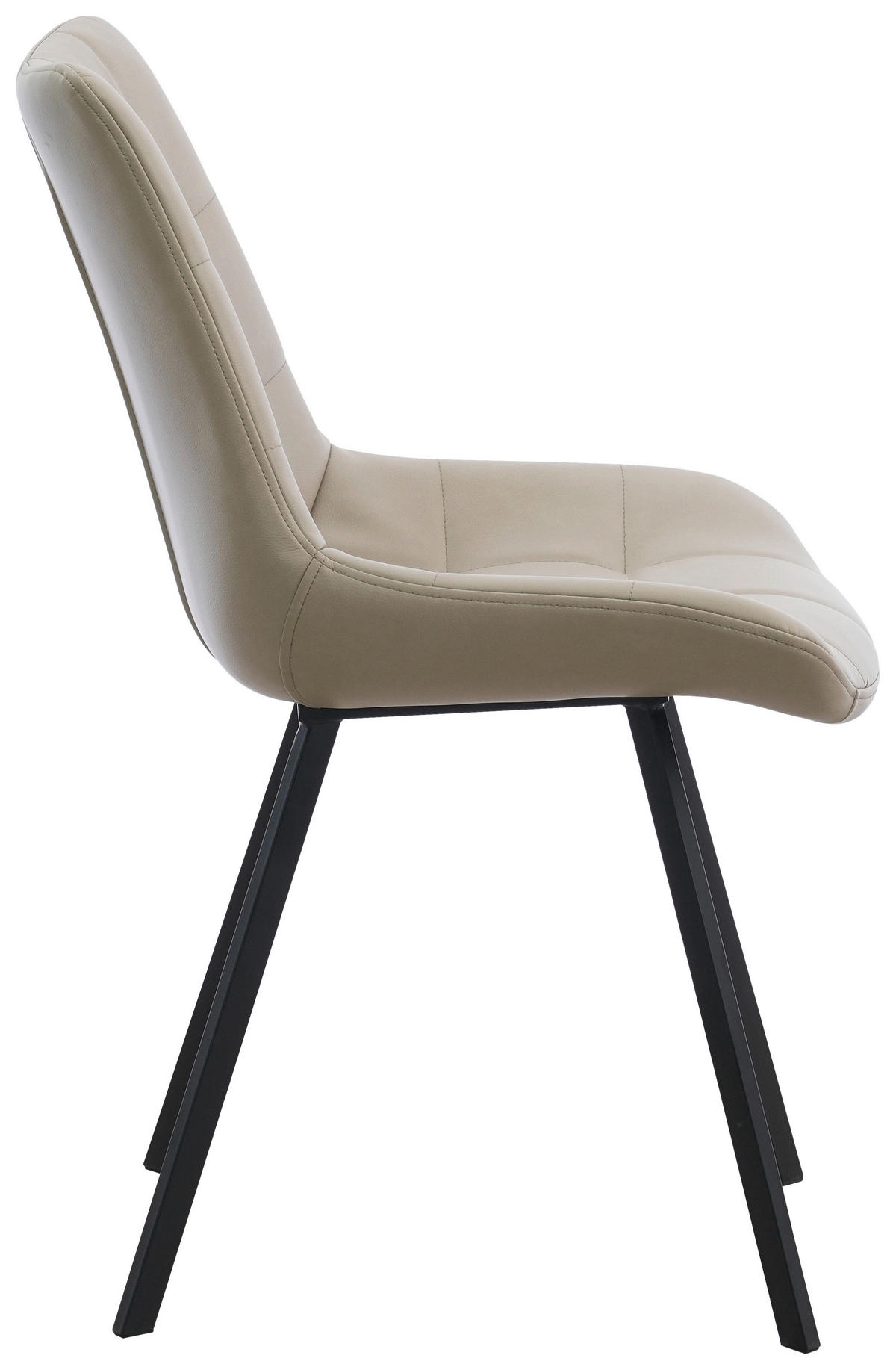 STUHL   Mikrofaser  Schwarz, Beige  - Beige/Schwarz, MODERN, Textil/Metall (54/86/62cm) - MID.YOU