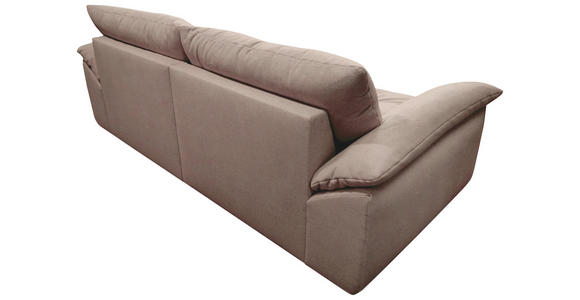 BIGSOFA Webstoff Beige  - Beige/Schwarz, KONVENTIONELL, Kunststoff/Textil (243/90,5/130cm) - Ambia Home