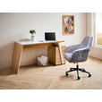 SCHREIBTISCH 166/60/75 cm  in Weiß, Eiche Artisan  - Schwarz/Eiche Artisan, Design, Holzwerkstoff/Kunststoff (166/60/75cm) - Cantus