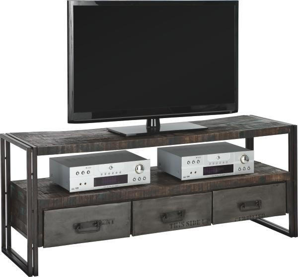 TV-ELEMENT  in 150/60/45 cm  - Braun, Design, Holz/Metall (150/60/45cm)
