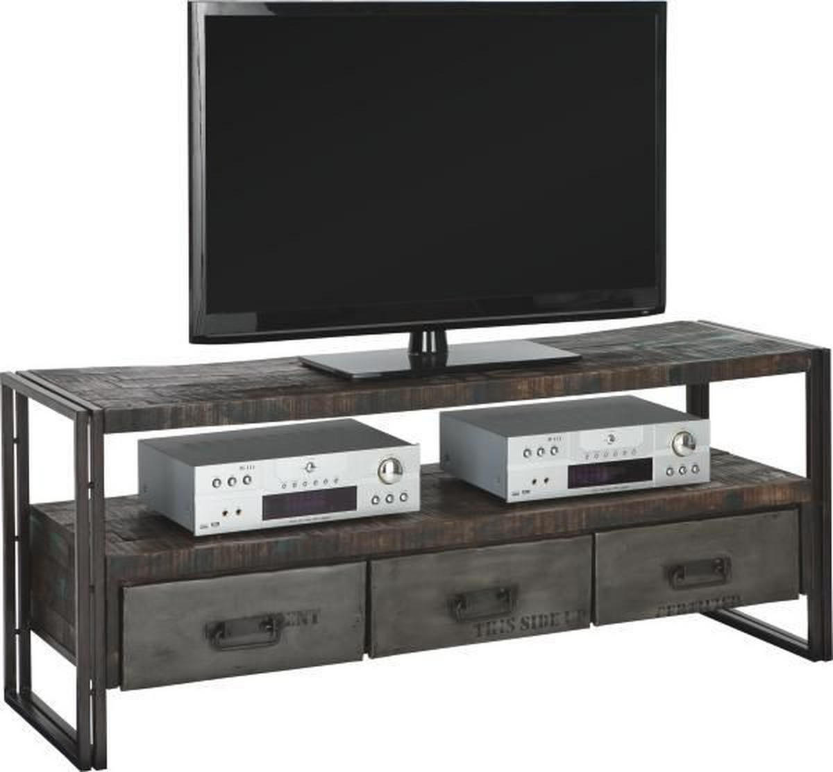 TV-ELEMENT  in 150/60/45 cm  - Braun, Design, Holz/Metall (150/60/45cm)