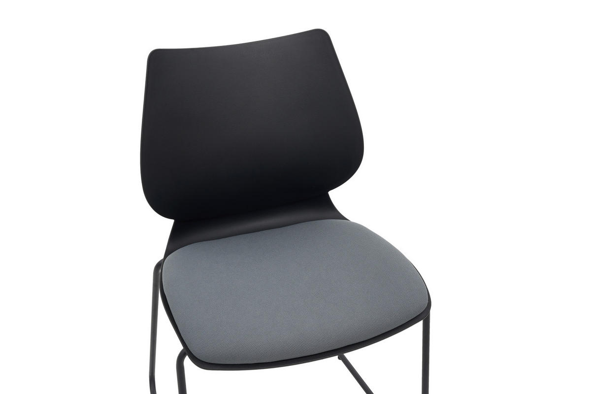 STUHL  in Eisen Webstoff matt  - Dunkelgrau/Schwarz, Modern, Kunststoff/Textil (51,5/85.5/58.5cm) - Hom`in