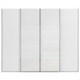 SCHWEBETÜRENSCHRANK 271/223/68 cm 4-türig Weiß  - Chromfarben/Weiß, KONVENTIONELL, Glas/Holzwerkstoff (271/223/68cm) - Novel