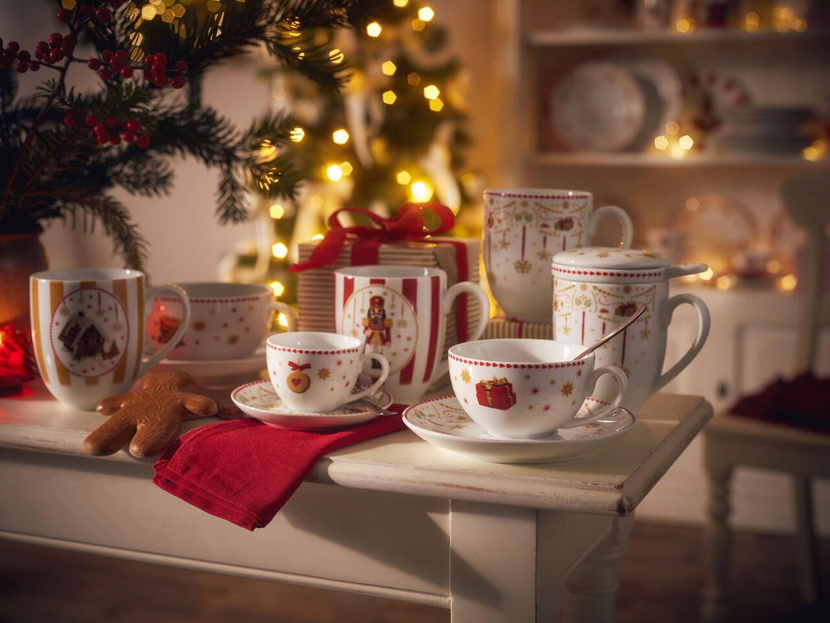 KAFFEESET Christmas Love 18-teilig  - Multicolor, Basics, Keramik - Hutschenreuther