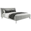 POLSTERBETT 180/200 cm  in Graubraun  - Graubraun/Schwarz, Design, Textil/Metall (180/200cm) - Lomoco