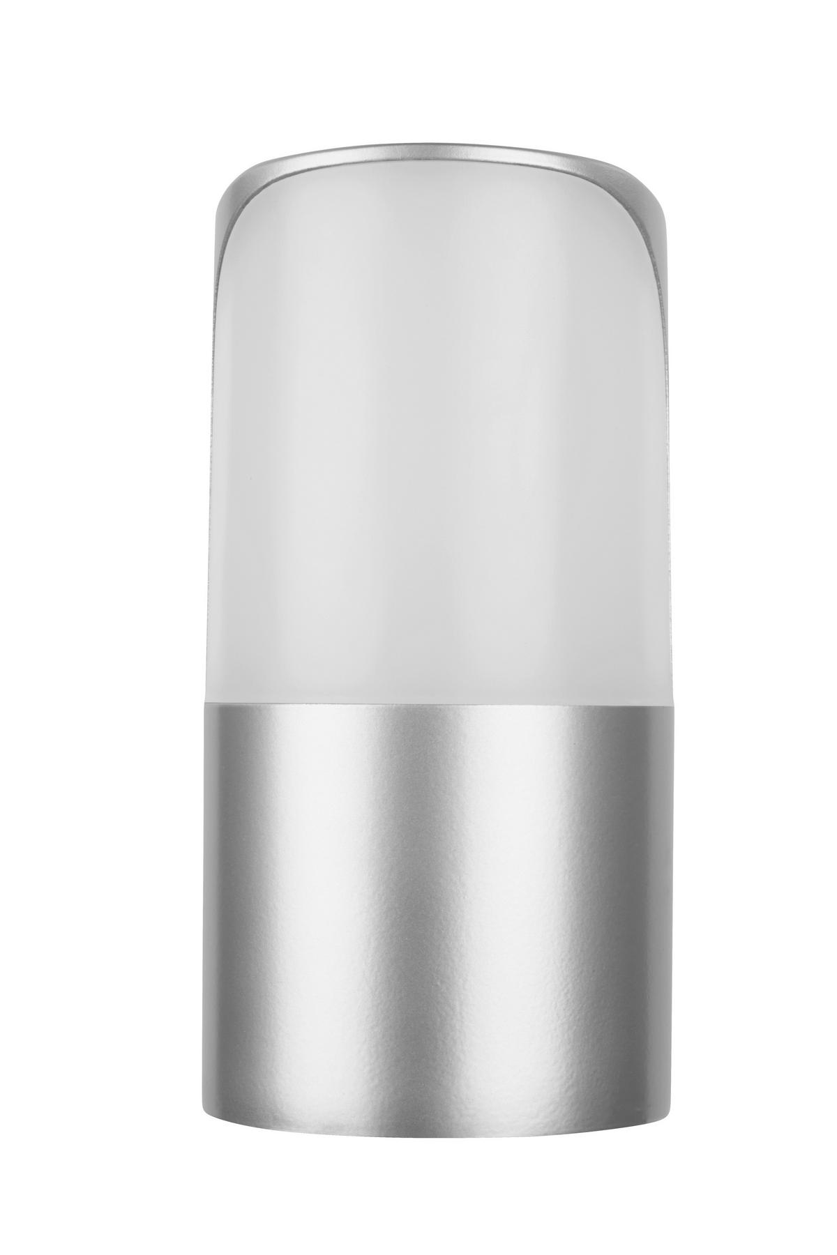 ZUNANJA STENSKA SVETILKA     18/14/9 cm          - srebrne barve, Basics, kovina/umetna masa (18/14/9cm)