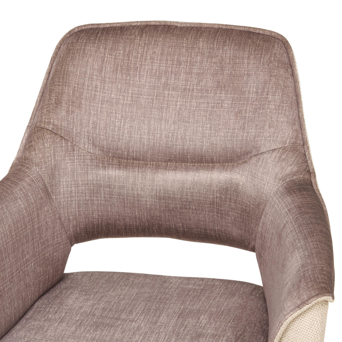 ARMLEHNSTUHL  in Eisen Samt, Webstoff  - Beige/Schwarz, KONVENTIONELL, Textil/Metall (62/86/64cm) - MID.YOU