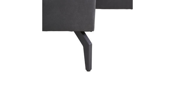 ECKSOFA  in Mikrofaser Anthrazit  180/302 cm  - Anthrazit/Schwarz, KONVENTIONELL, Textil/Metall (180/302cm) - Carryhome