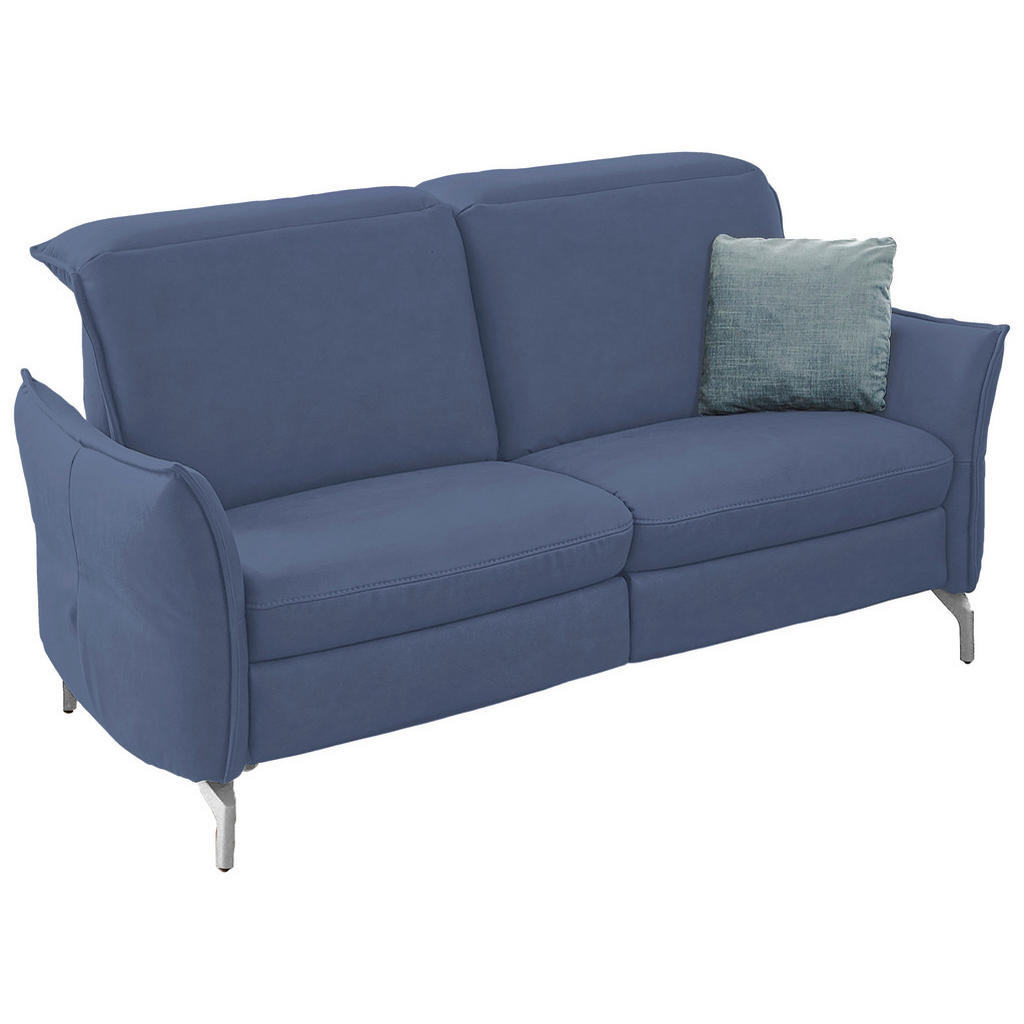 Thumbnail - Livetastic 2-Sitzer-Sofa, Blau, Grau, Textil, 154x89x109 cm, Made in EU, Hocker erhältlich, Armteil links, rechts, Wohnz...