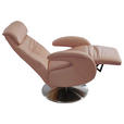 RELAXSESSEL in Leder Cappuccino - Cappuccino, KONVENTIONELL, Leder/Metall (70/114/80cm) - Cantus