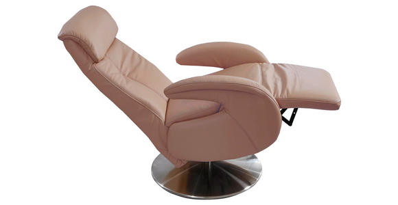 RELAXSESSEL in Leder Cappuccino - Cappuccino, KONVENTIONELL, Leder/Metall (70/114/80cm) - Cantus