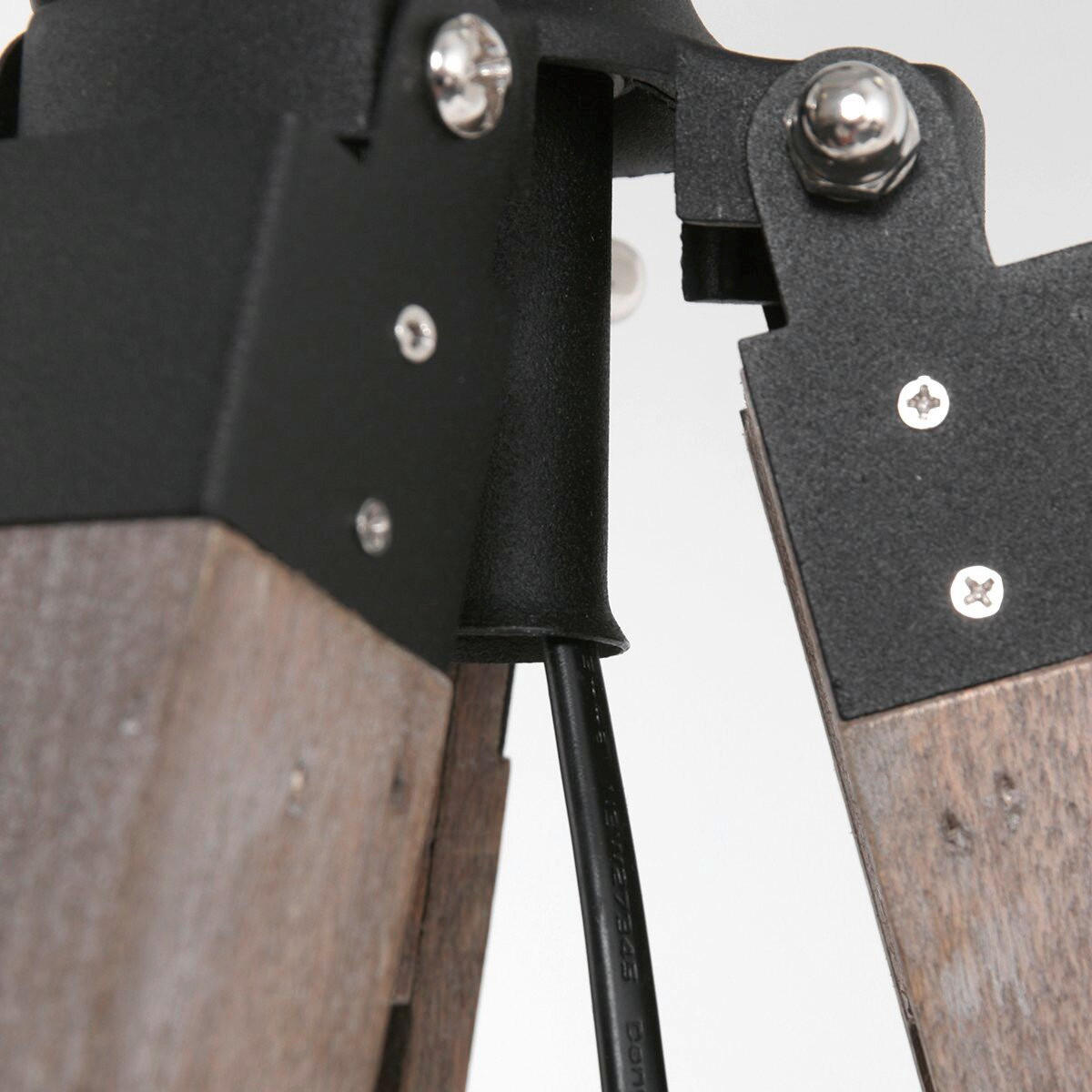 STEHLEUCHTE - Eiche grau/Grau, Trend, Naturmaterialien/Holz (75/170/75cm)