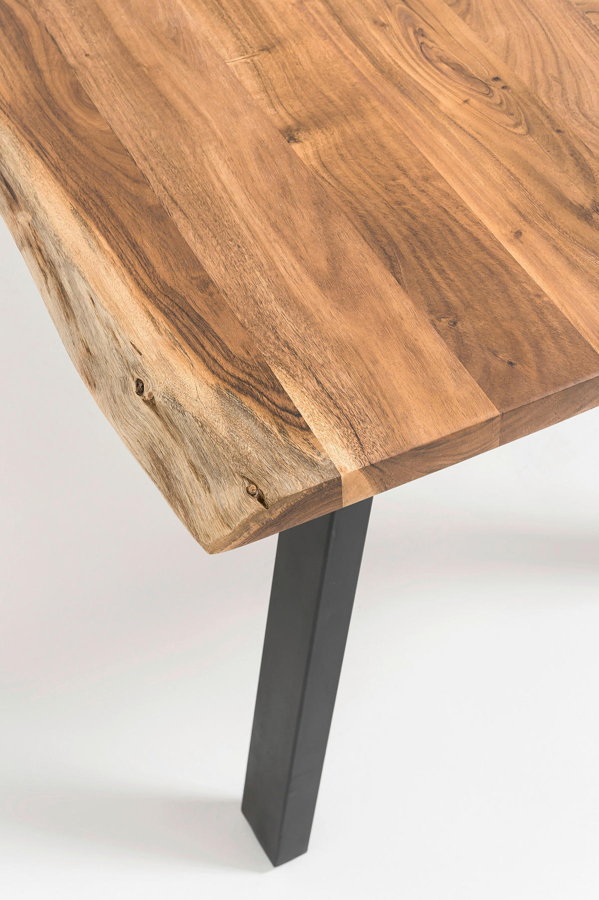 ESSTISCH in Holz 140/80/76,5 cm  - Schwarz/Naturfarben, MODERN, Holz/Metall (140/80/76,5cm) - Livetastic