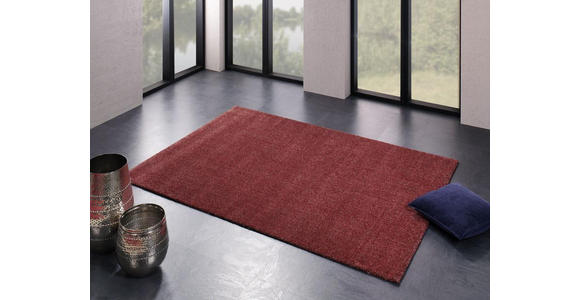 WEBTEPPICH Louvre Melange 65/130 cm  - Rot, Basics, Textil (65/130cm) - Novel