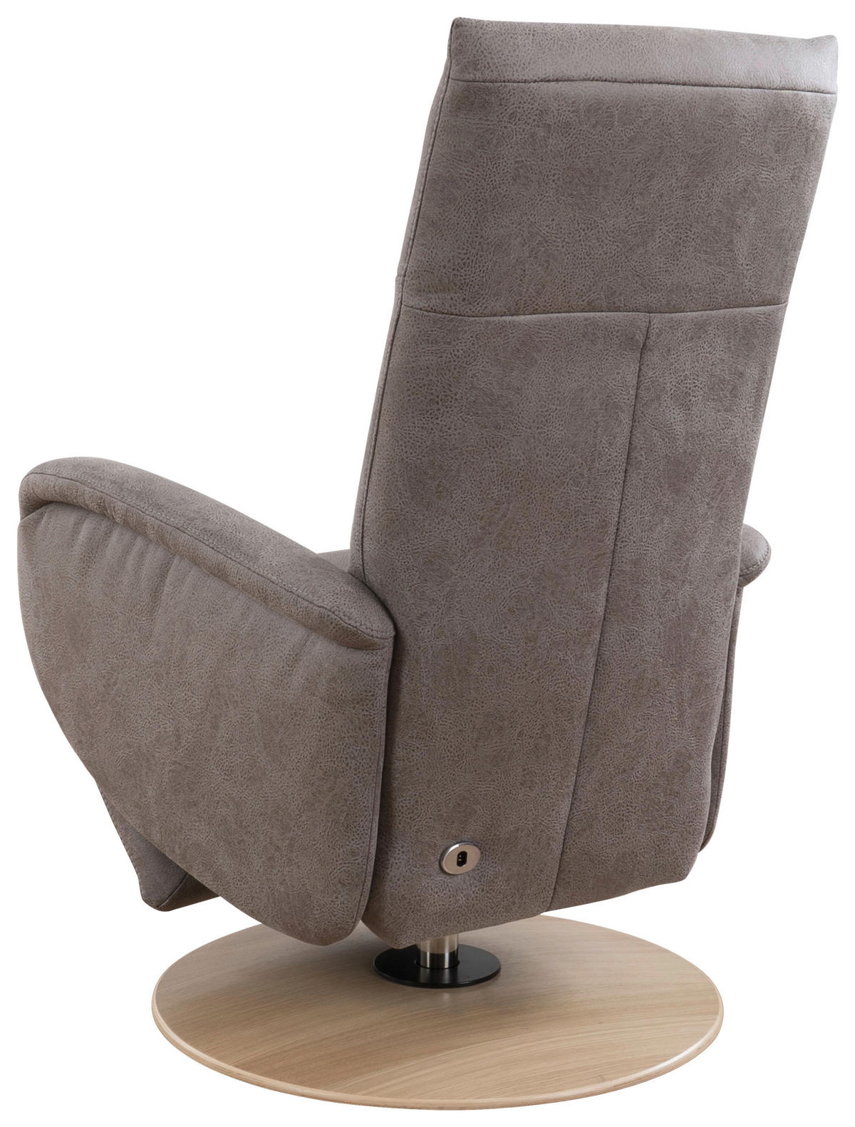 DREHSTUHL Mikrofaser Hellgrau  - Eiche Bianco/Hellgrau, KONVENTIONELL, Holz/Textil (75/112/82cm) - Sit & More