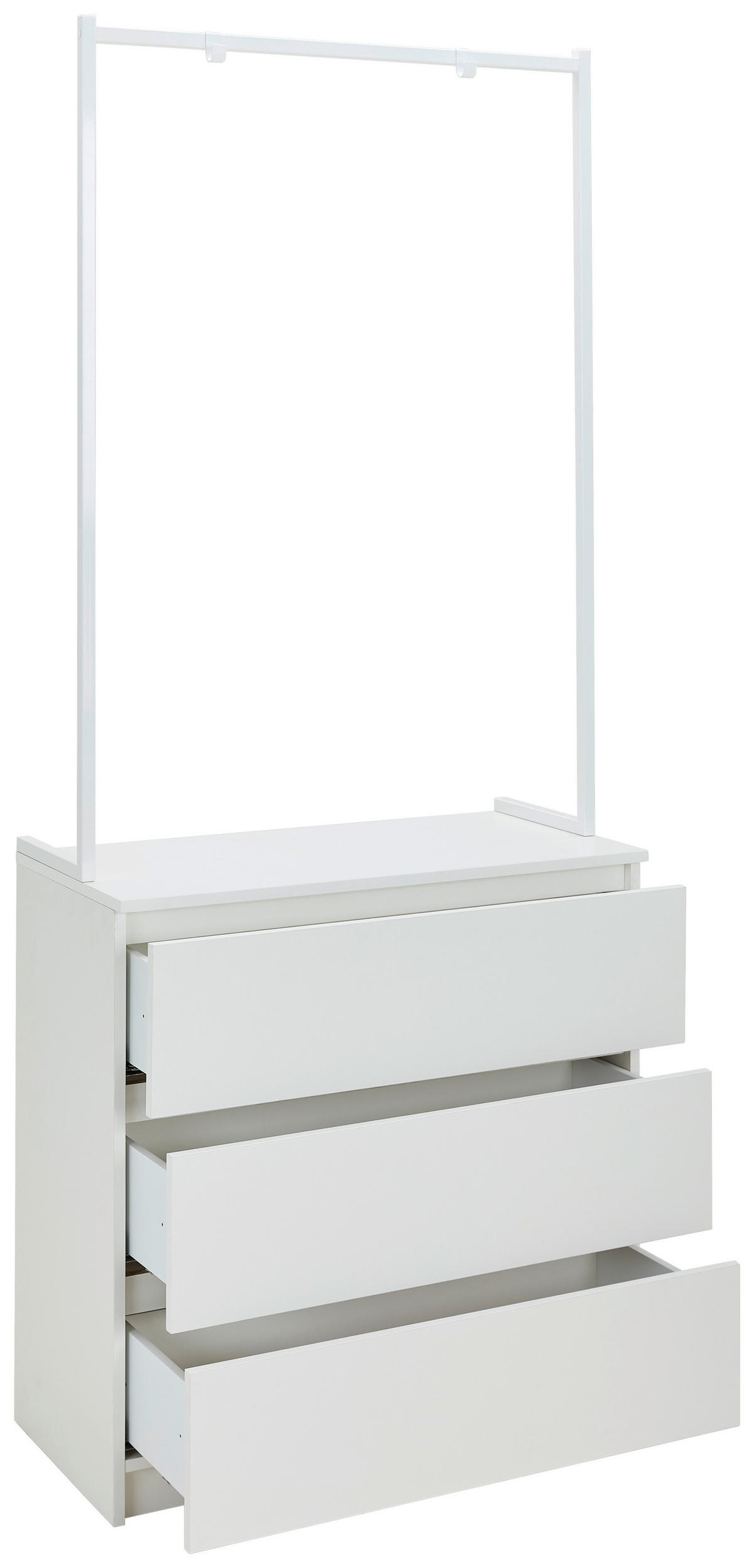KOMMODE  in 80/195/40 cm  - Weiß, Basics, Holzwerkstoff/Metall (80/195/40cm) - Boxxx
