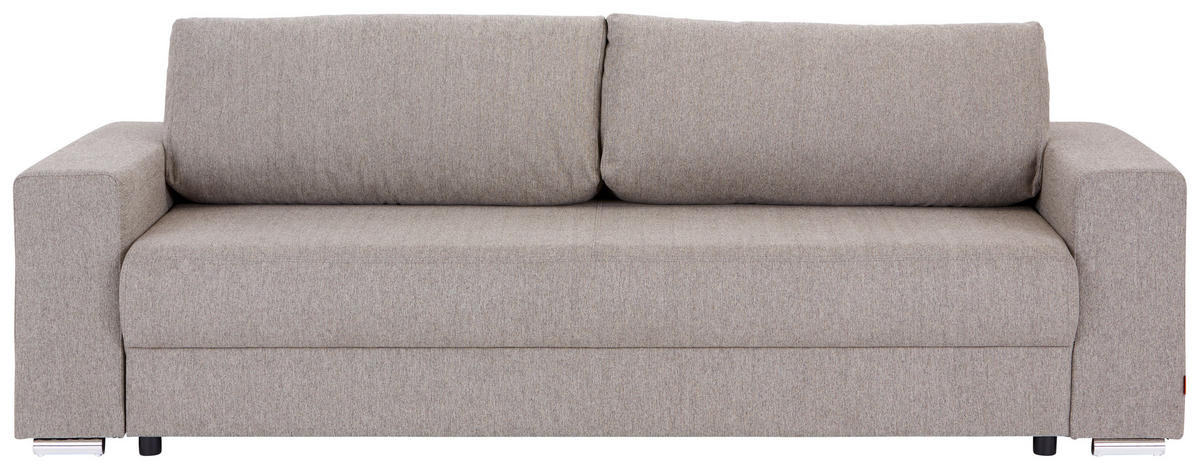 SCHLAFSOFA Flachgewebe Beige  - Beige, MODERN, Kunststoff/Textil (250/84/105cm) - MID.YOU