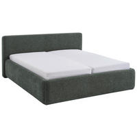 POLSTERBETT 180/200 cm,  in Grün, Bettkasten, Lattenroste,  - Birkefarben/Buchefarben, Design, Holz/Textil (180/200cm) - Xora