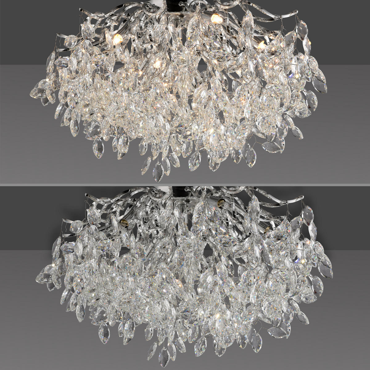 SVJETILJKA STROPNA Ricicle  - boje kroma, Design, metal/plastika (60/60/37cm)