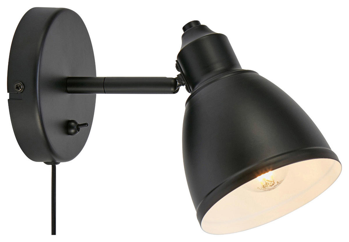 WANDLEUCHTE - Schwarz, Basics, Metall (18/19,5/12cm) - Markslöjd