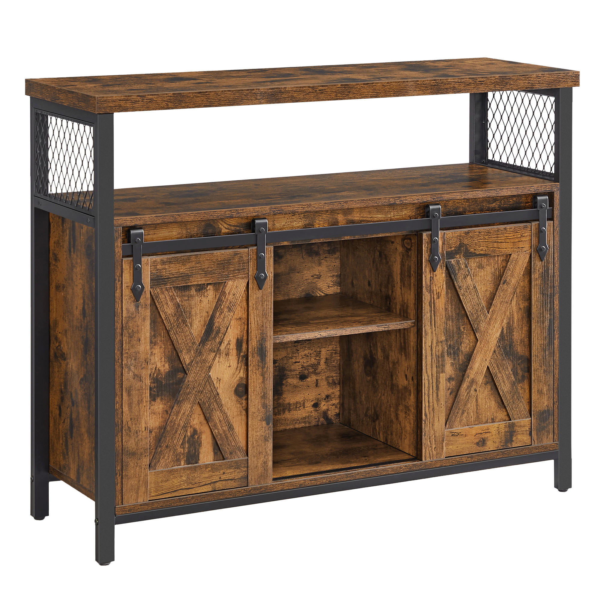 Boxxx KOMODA, hnědá, černá, 100/80/33 cm