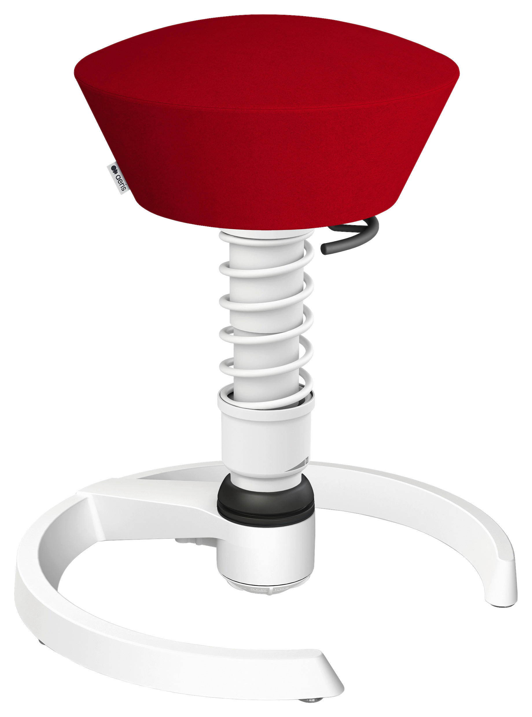 BÜROHOCKER Mikrofaser Rot, Weiß  - Rot/Weiß, Basics, Textil/Metall (55/45,66/55cm) - Aeris