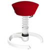 BÜROHOCKER Mikrofaser Rot, Weiß  - Rot/Weiß, Basics, Textil/Metall (55/45,66/55cm) - Aeris