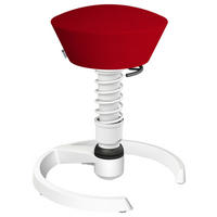 BÜROHOCKER 55/45,66/55 cm  - Rot/Weiß, Basics, Textil/Metall (55/45,66/55cm) - Aeris