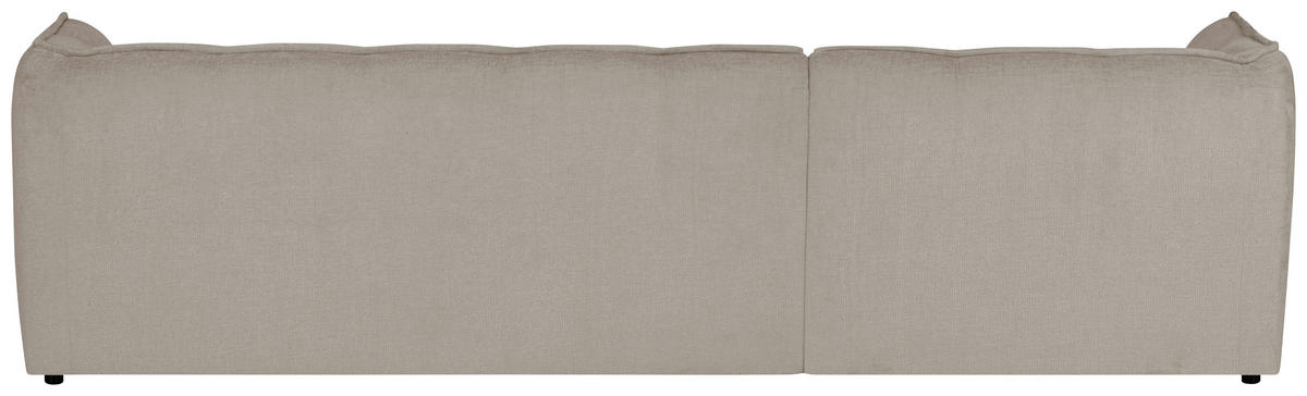 ECKSOFA LIVOLI in Chenille Creme  246/160 cm  - Creme/Schwarz, Design, Textil (246/160cm) - MID.YOU
