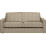 SCHLAFSOFA  in Webstoff Beige  - Chromfarben/Beige, KONVENTIONELL, Textil/Metall (188/86/97cm) - Novel