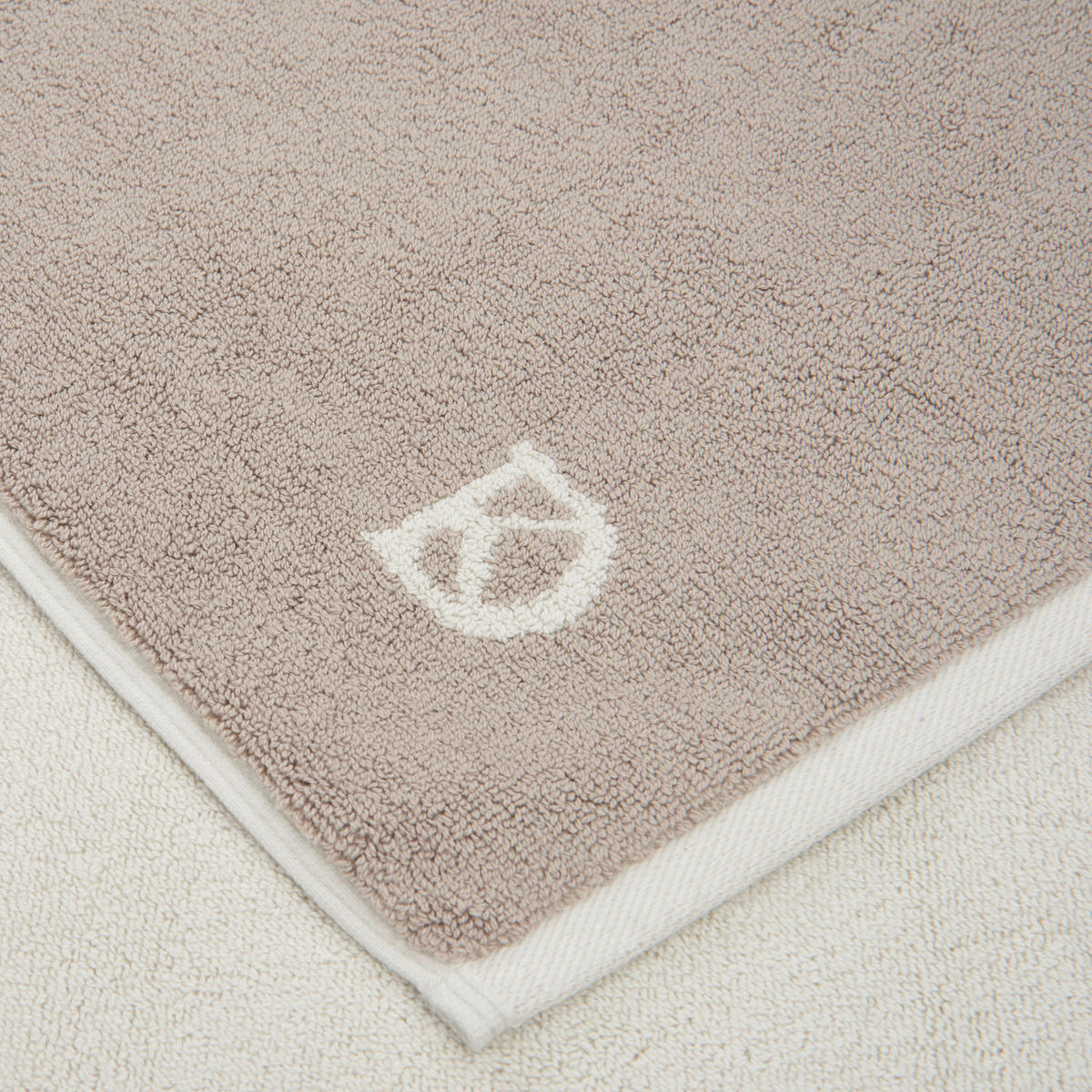 BADEMATTE BASIC Weiß, Beige 60/60 cm  - Beige/Weiß, Basics, Textil (60/60cm) - Dieter Knoll