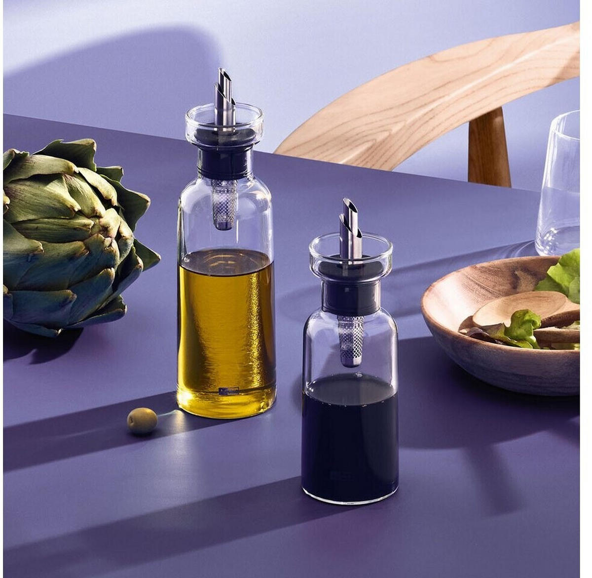 ESSIG-/ÖLFLASCHE - Klar, Basics, Glas (5,8/210/5,8cm) - AdHoc