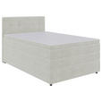 BOXSPRINGBETT 120/200 cm  in Creme  - Creme/Schwarz, KONVENTIONELL, Kunststoff/Textil (120/200cm) - Carryhome