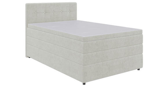 BOXSPRINGBETT 120/200 cm  in Creme  - Creme/Schwarz, KONVENTIONELL, Kunststoff/Textil (120/200cm) - Carryhome