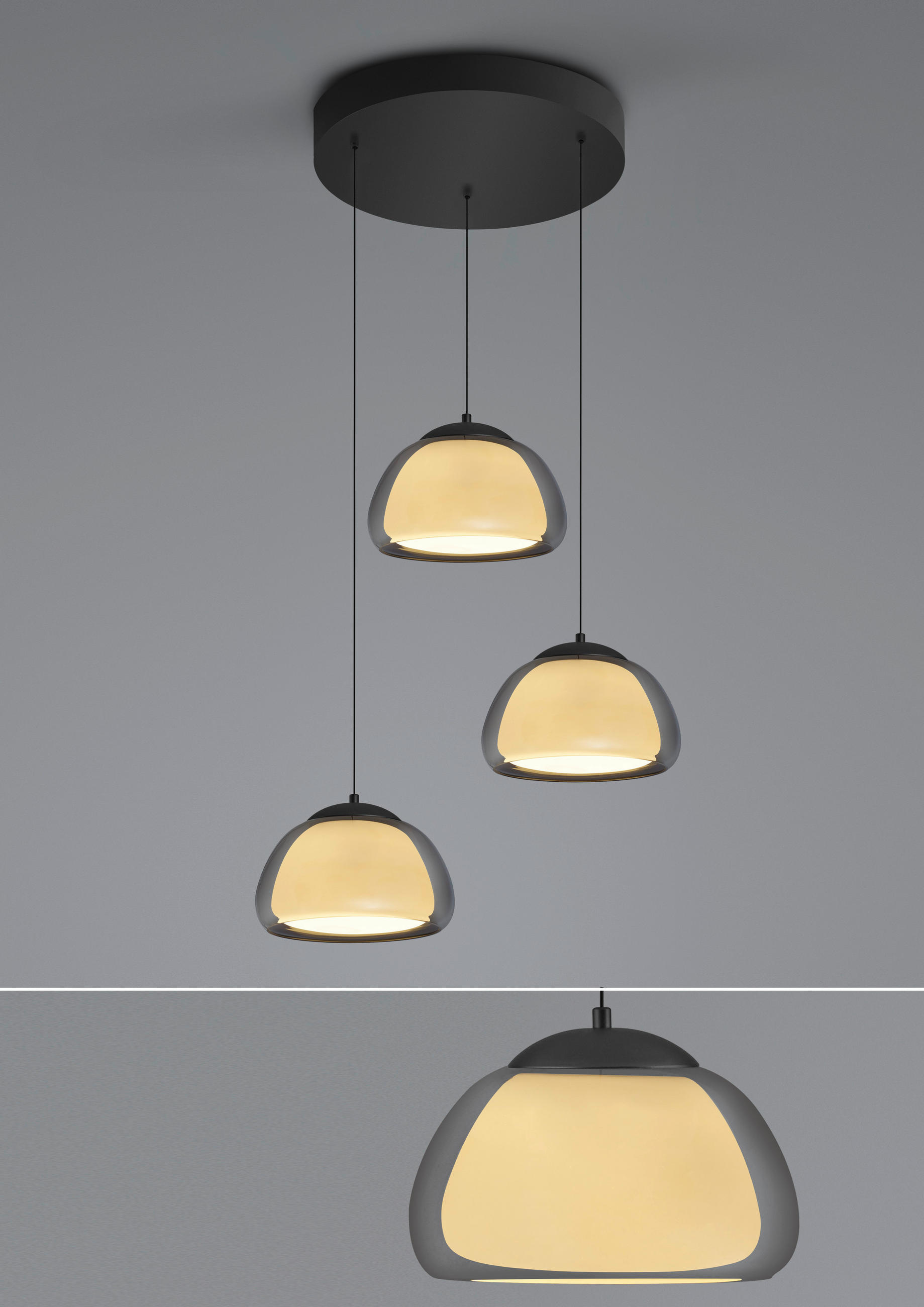 LED-PENDELLEUCHTE   54,5 cm  - Schwarz, Design, Metall (54,5cm) - Hell