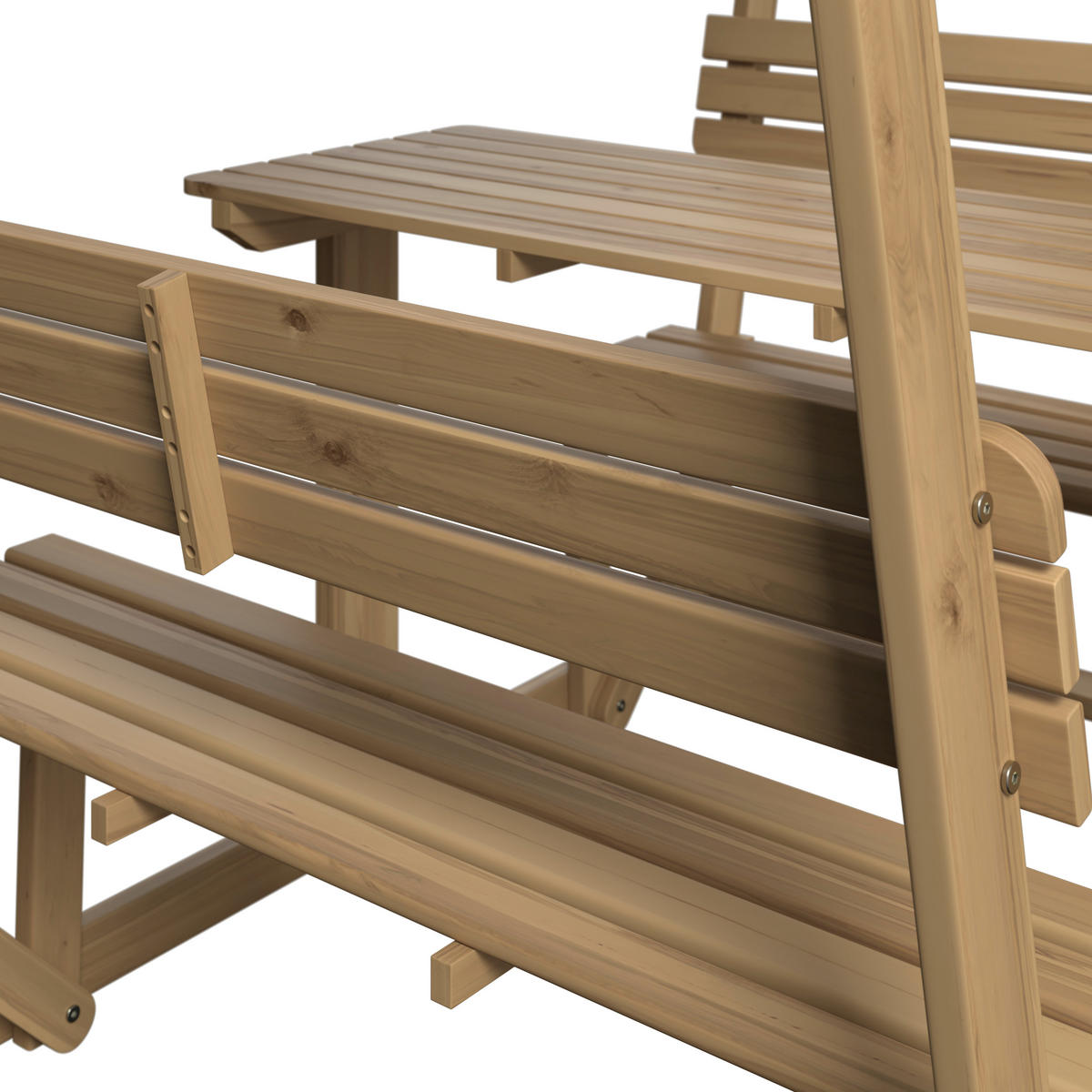 GARTENSET  - Creme/Akaziefarben, MODERN, Holz/Textil (210/183/120cm) - Ambia Garden