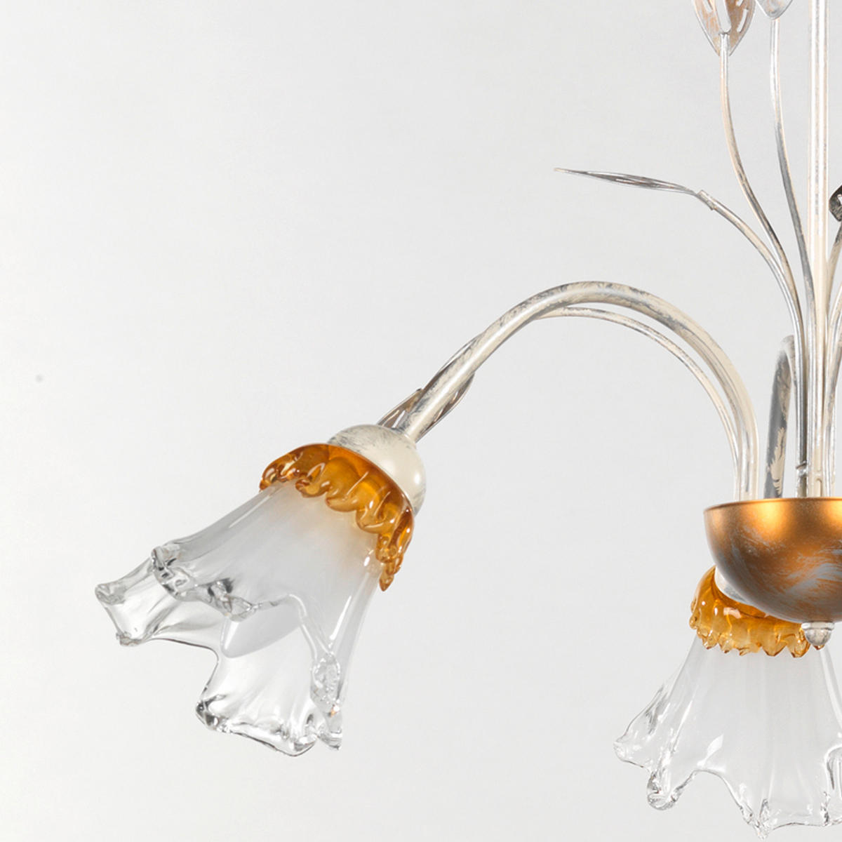 LUSTER, 80/105 cm  - biela, Konventionell, kov/sklo (80/105cm)