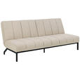 SCHLAFSOFA Flachgewebe Beige  - Beige/Schwarz, KONVENTIONELL, Textil/Metall (198/87/95cm) - Carryhome